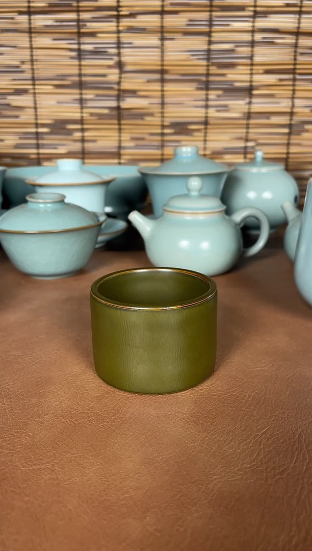 其他瓷手工茶叶末釉扳指杯