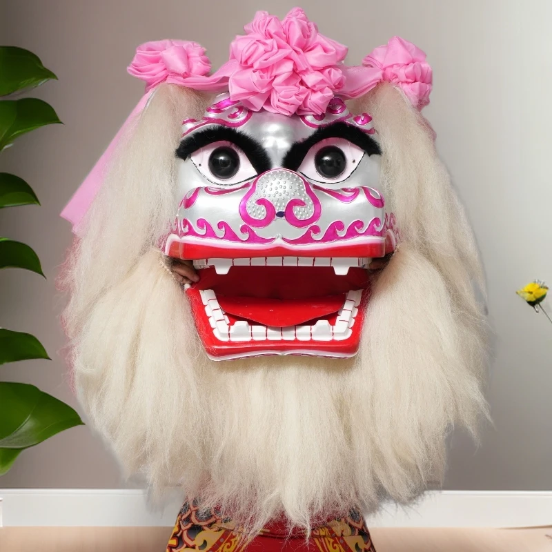 舞狮道具，白色牦牛牛毛舞狮道具，北狮小白狮，二十四拜专用