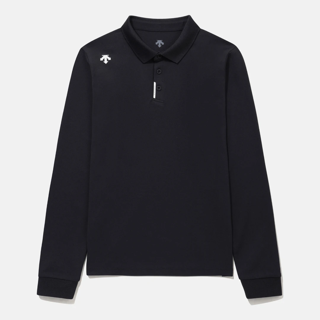 (断码清仓)DESCENTE/迪桑特经典小标商务POLO长袖T恤SQ323UPL81
