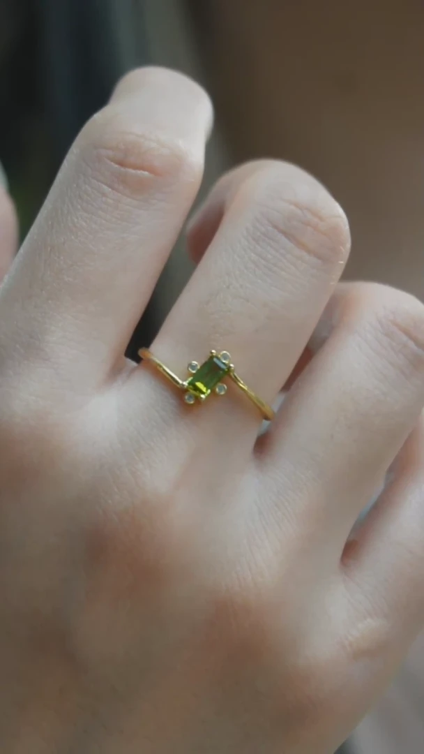 【闪购商品】碧玺开口戒未镶嵌H43