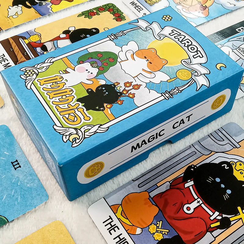 星解 妙妙猫正版授权塔罗牌塔luo牌迷你卡牌塔洛taro牌