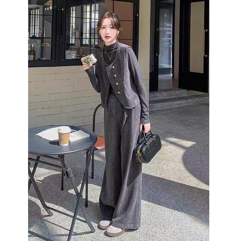 高个子套装两件设计感小众气质百搭休闲都市丽人感春秋新款减龄款