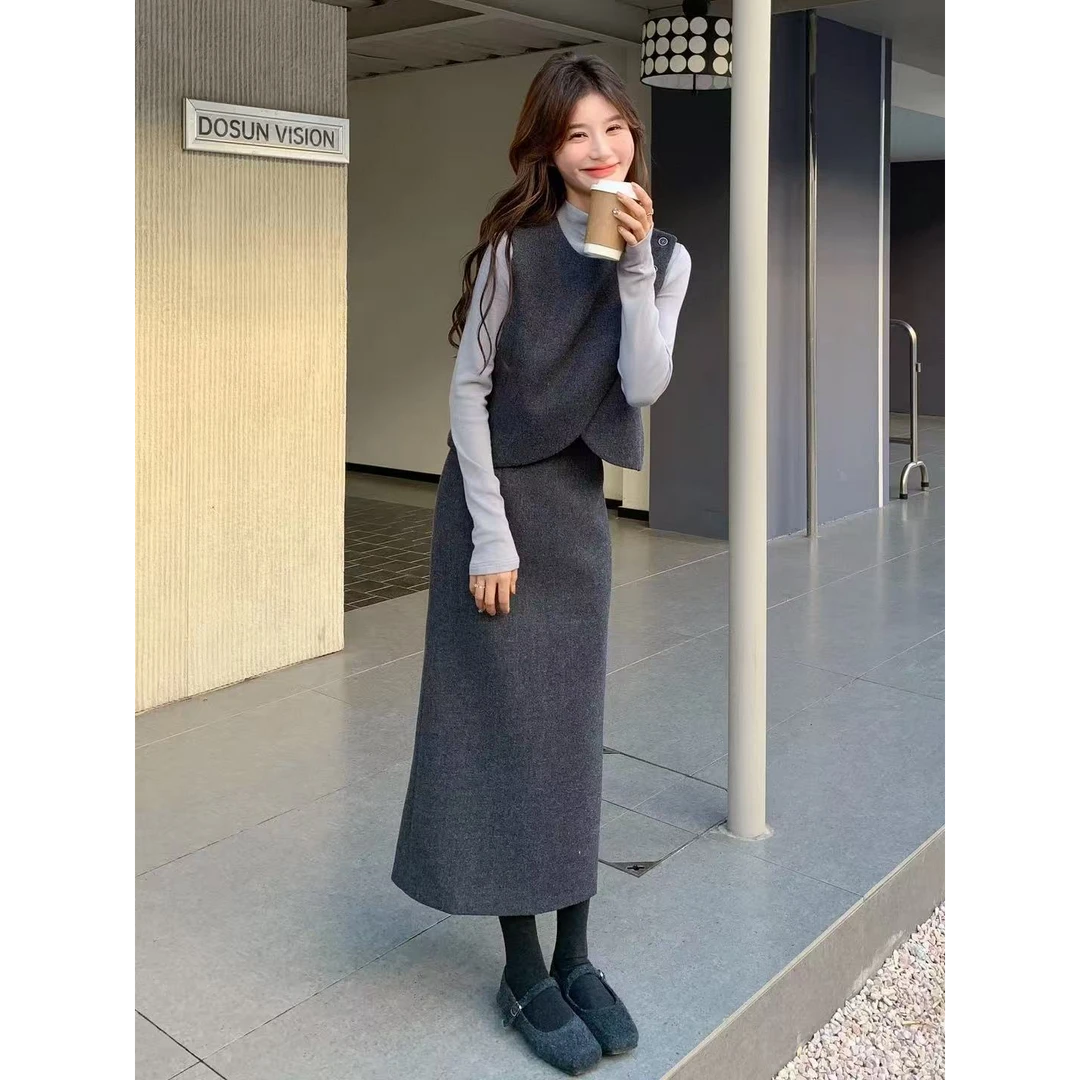 显瘦轻熟风街头风连衣裙时尚套装中长款INS风-137