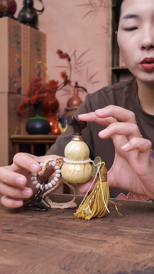 695大漆飘漆天然真葫芦-开 口