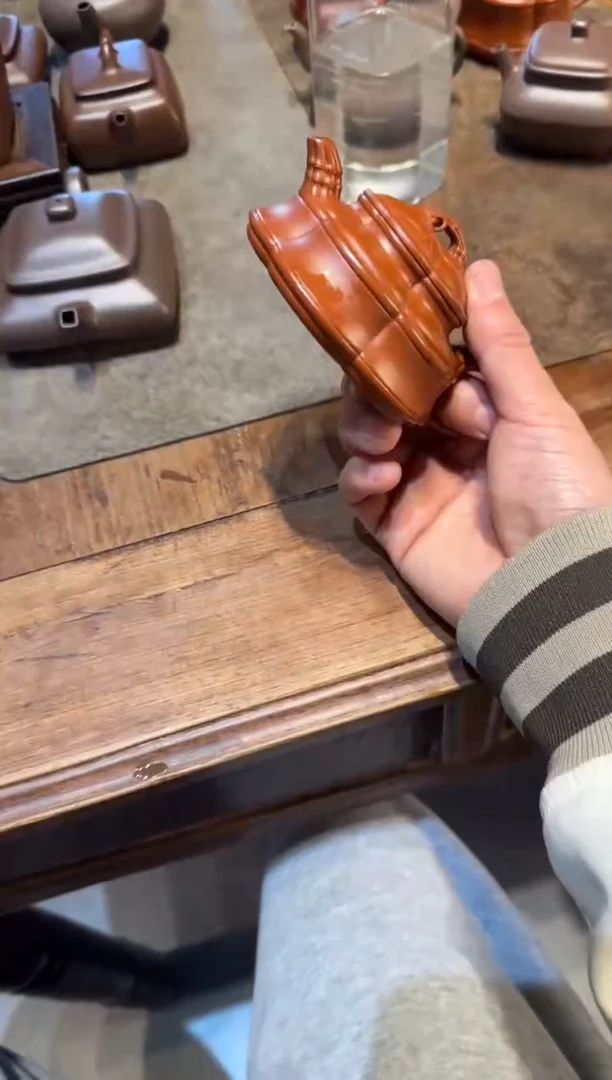 茶壶紫砂良*海棠竹鼎扁