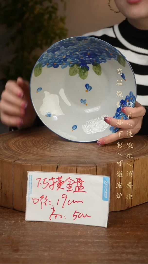 碗瓷景德镇手工手绘高温瓷釉下彩