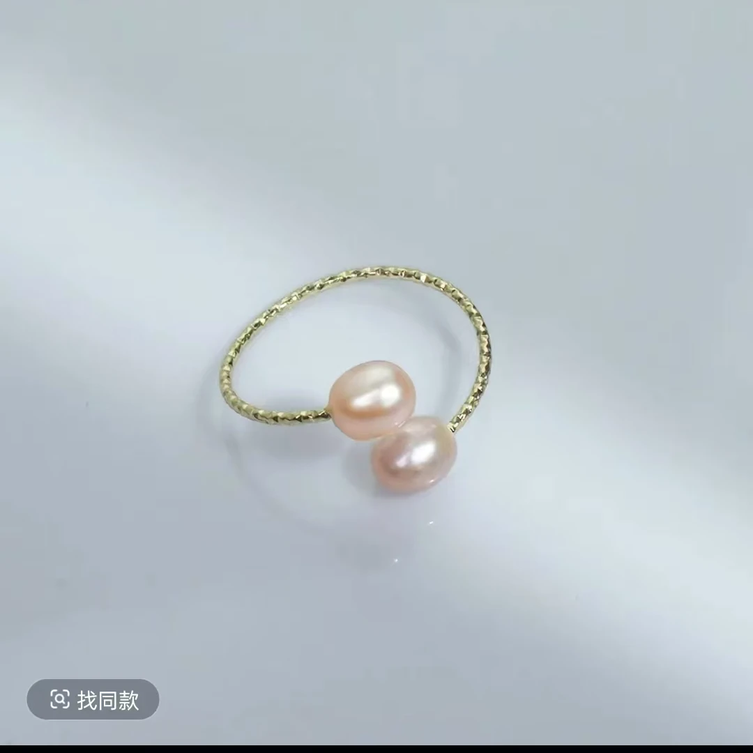 精品淡水珍珠戒指【无礼盒】0086