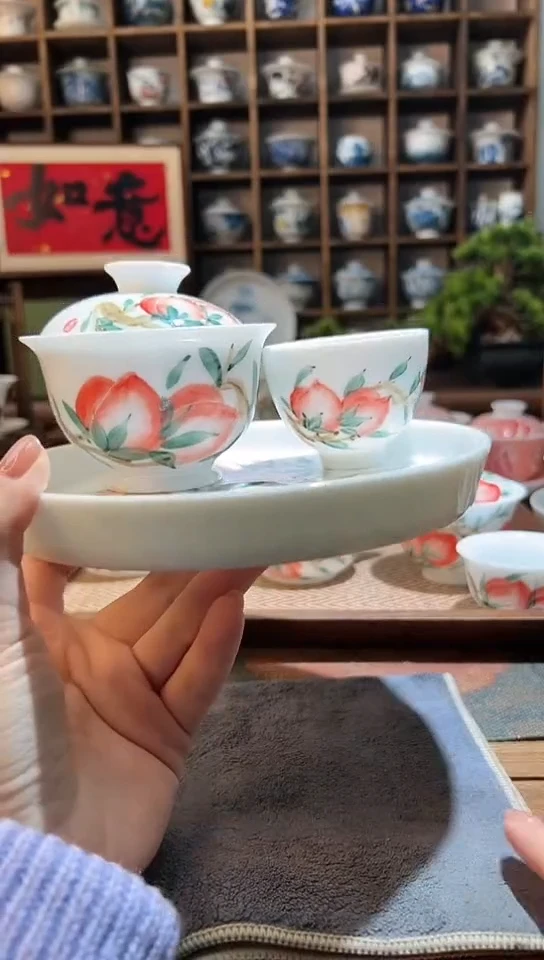 【闪购商品】手绘桃子三件套