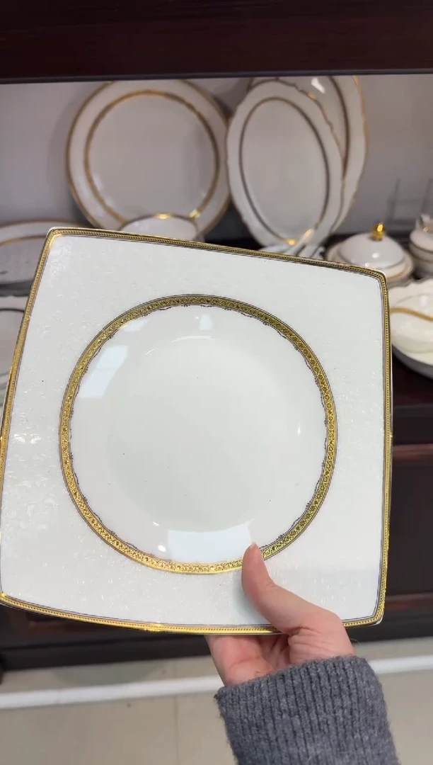 瓷片方深盘 正品 1个