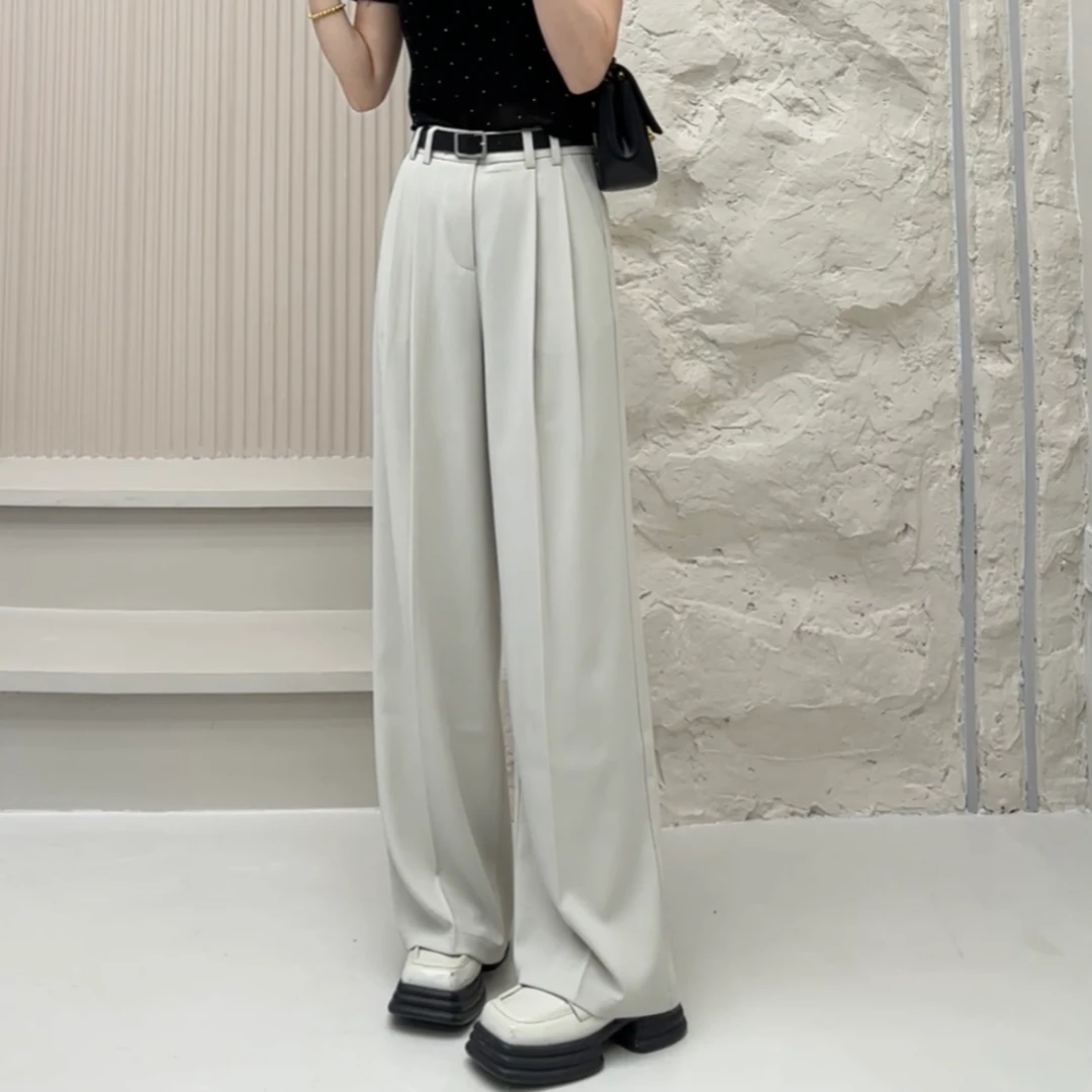 【MIXD杨小姐定制】夏款高腰垂感韩版显瘦西装阔腿裤裤子