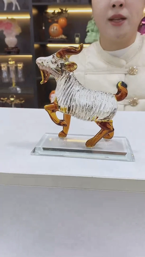 K9水晶十二生肖羊摆件一个