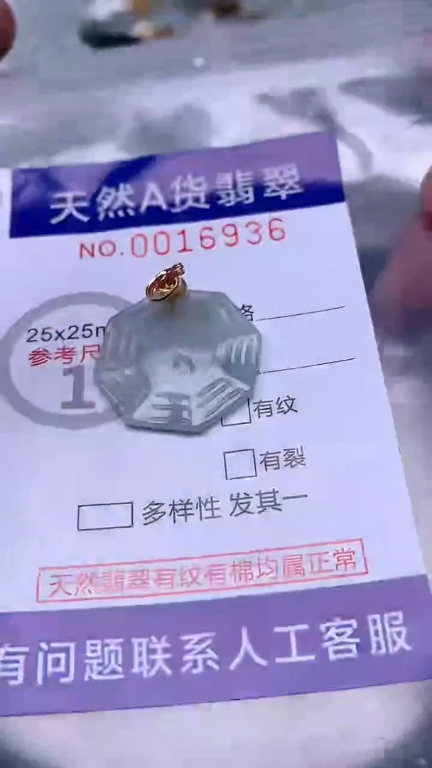 翡翠未镶嵌吊坠(不含链)1