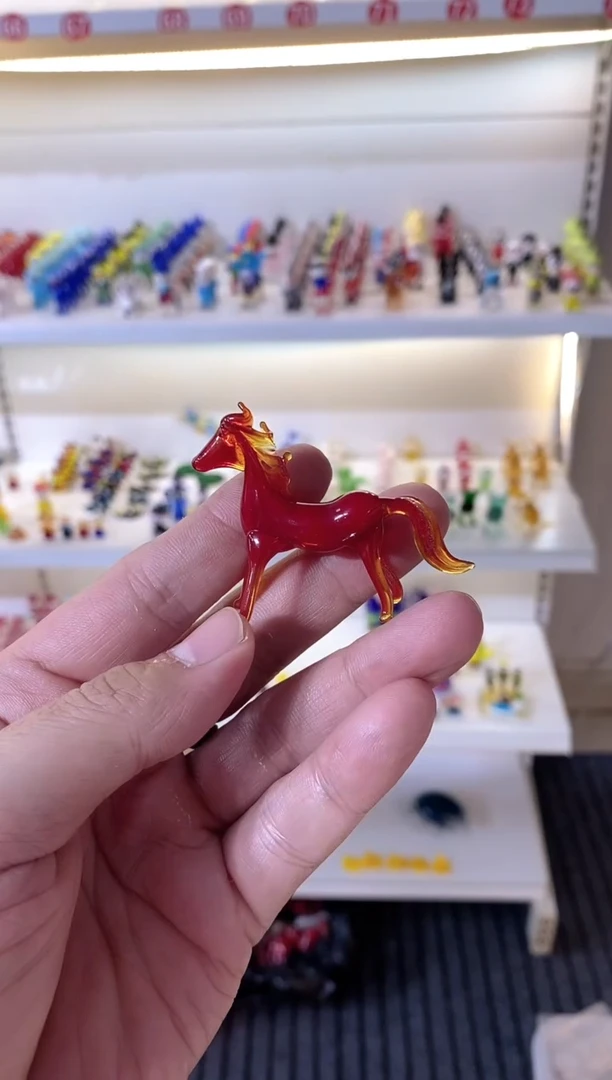 琉璃手工艺品小马