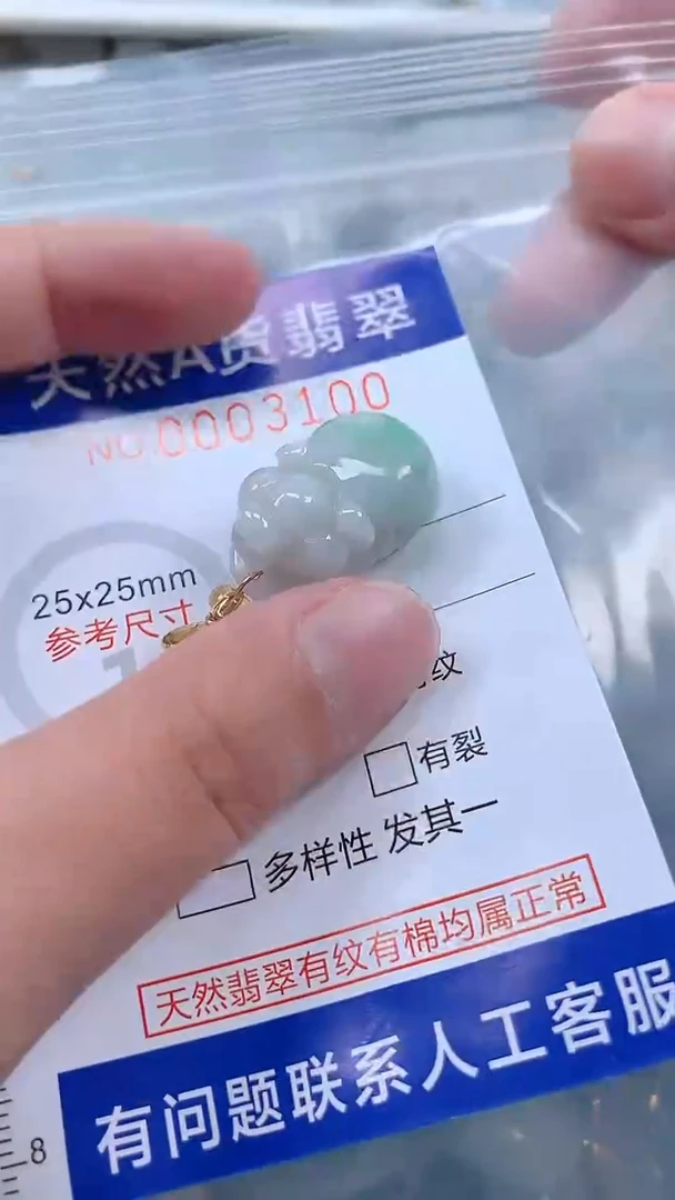 翡翠未镶嵌吊坠(不含链)1