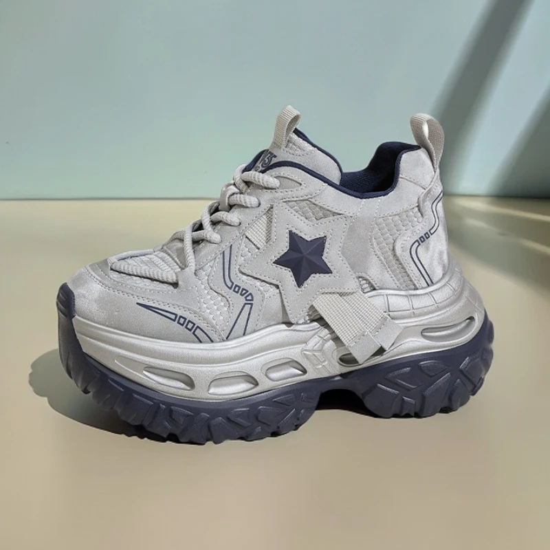 厚底老爹鞋女2025新款秋冬休闲运动鞋松糕底百搭小个子内增高女鞋