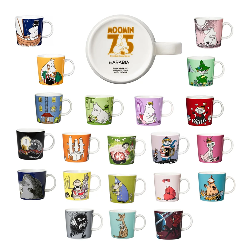 芬兰进口Arabia姆明moomin陶瓷休闲午后限量马克杯水杯
