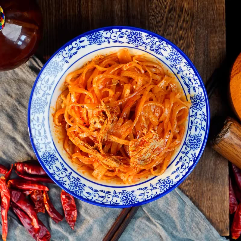 到手8包岐山擀面皮陕西凉皮香辣劲道带料包夜宵速食传统美食特产