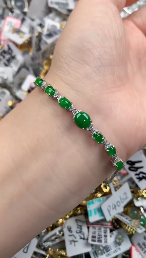 银S925镶嵌戒指翡翠5555----2