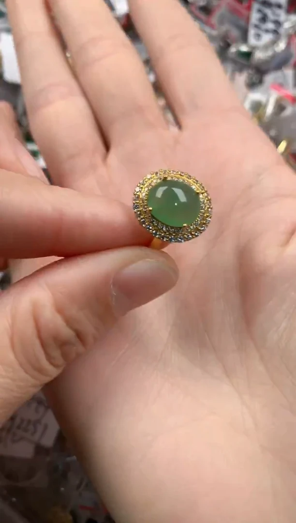 银S925镶嵌戒指翡翠111    6