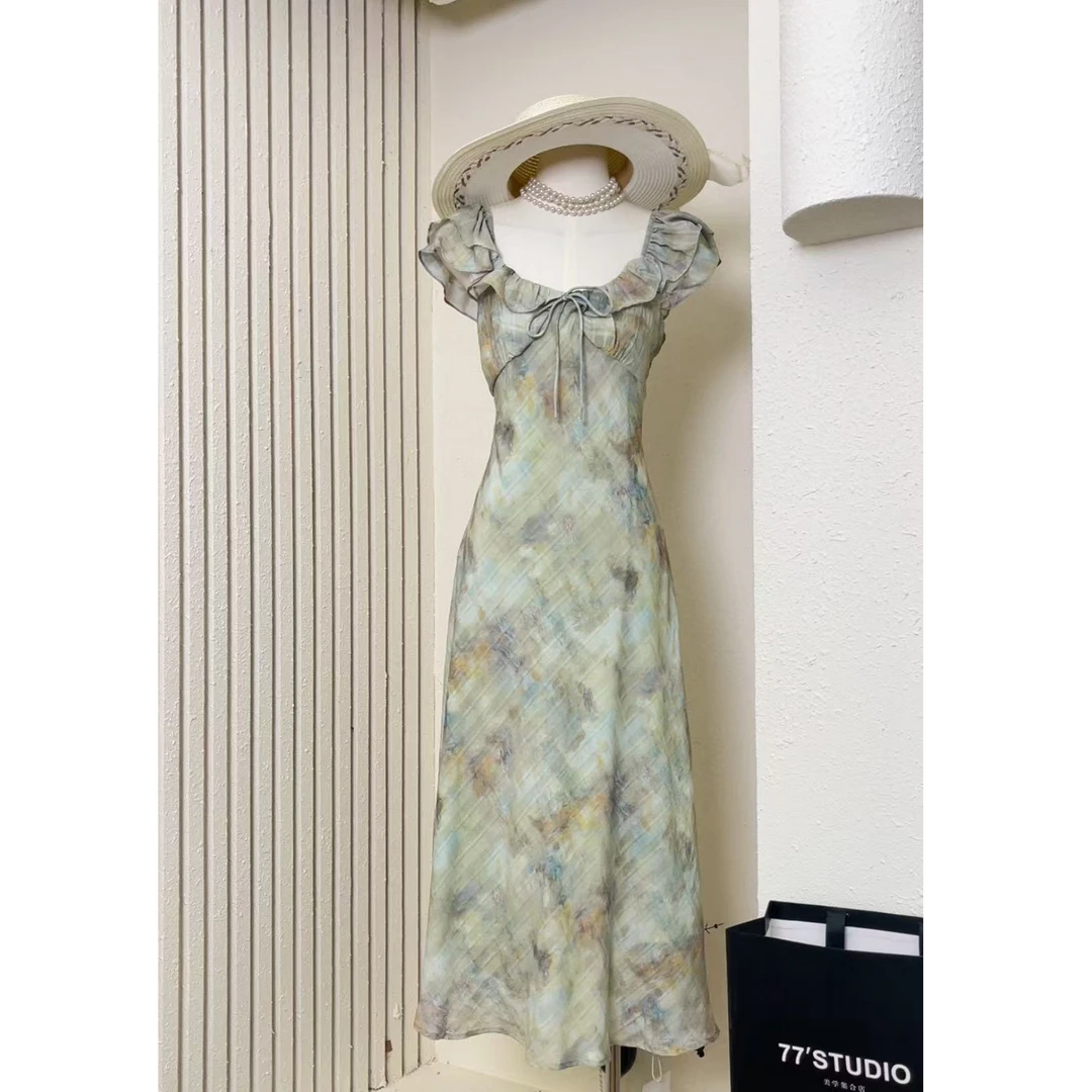 【海风碎花】高定轻奢连衣裙-1129