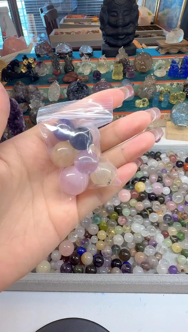 未镶嵌珠宝半成品水晶西*花水晶珠珠