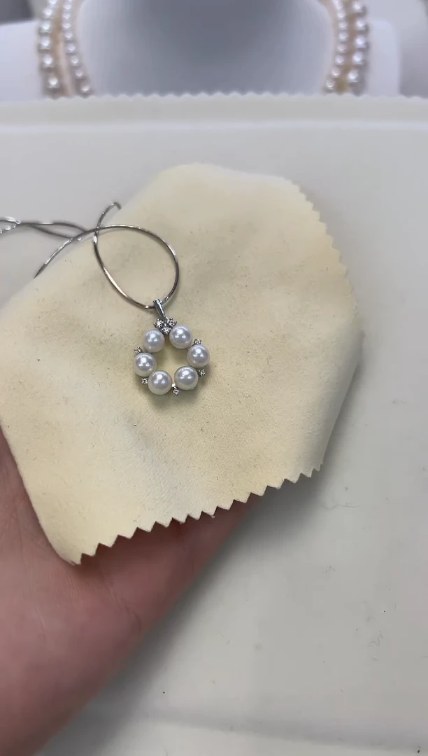 【闪购商品】淡水珍珠颈饰银S925镶嵌吊坠