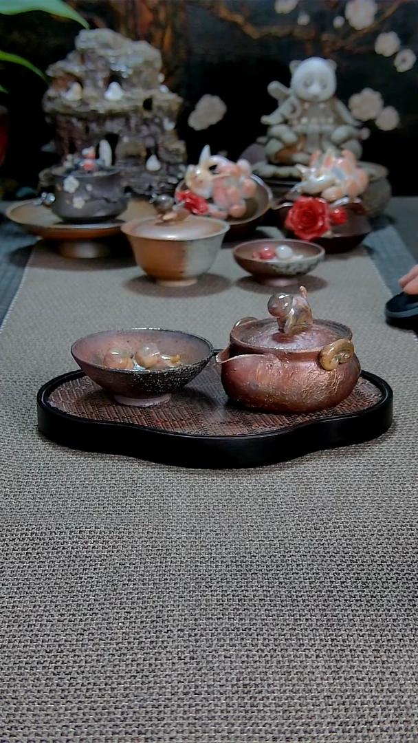 颜老师猫咪套装柴烧