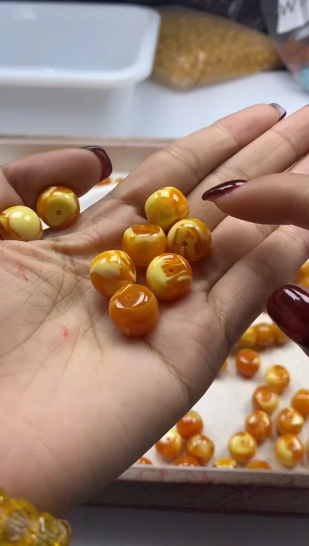 【闪购商品】蜜蜡颈饰未镶嵌w170老花蜡老型12*10mm*5颗