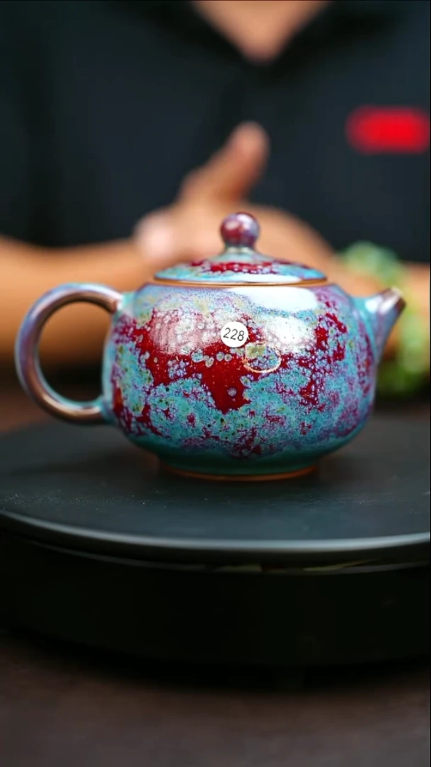 228#原矿钧瓷炉钧釉西施壶