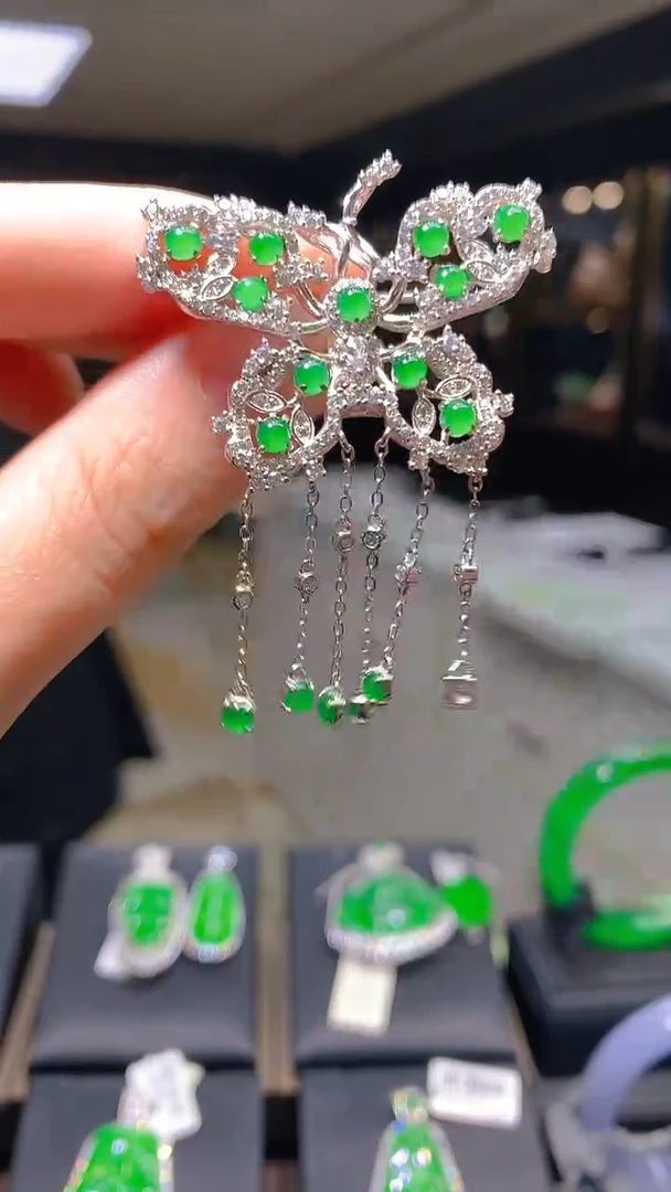 翡翠未镶嵌胸针007（多样性发其一）