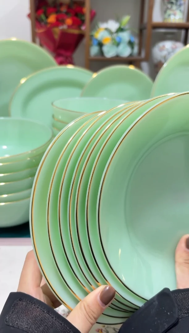 8英寸深盘6个  玉瓷【贝美】