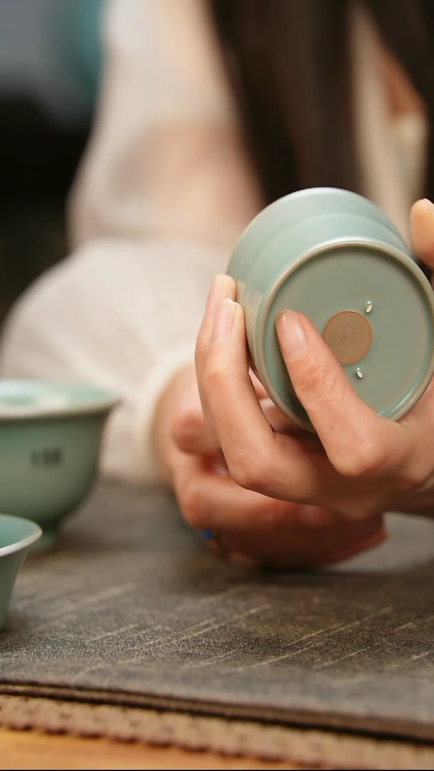 书品超薄胎竹节扳指杯