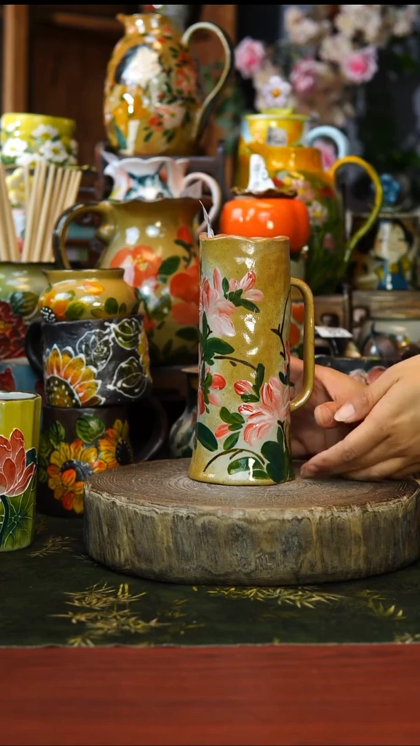 花瓶/杯子/碗53景德镇手工高温釉下彩