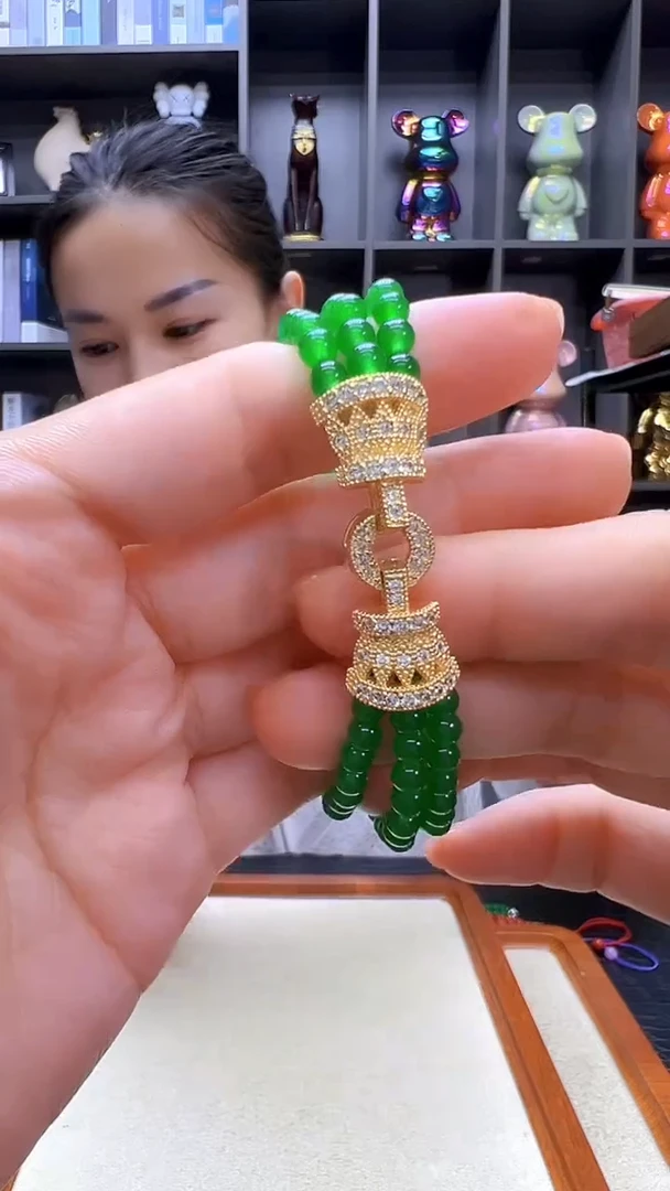 翡翠14K金镶嵌颈饰丹丹diy劲饰