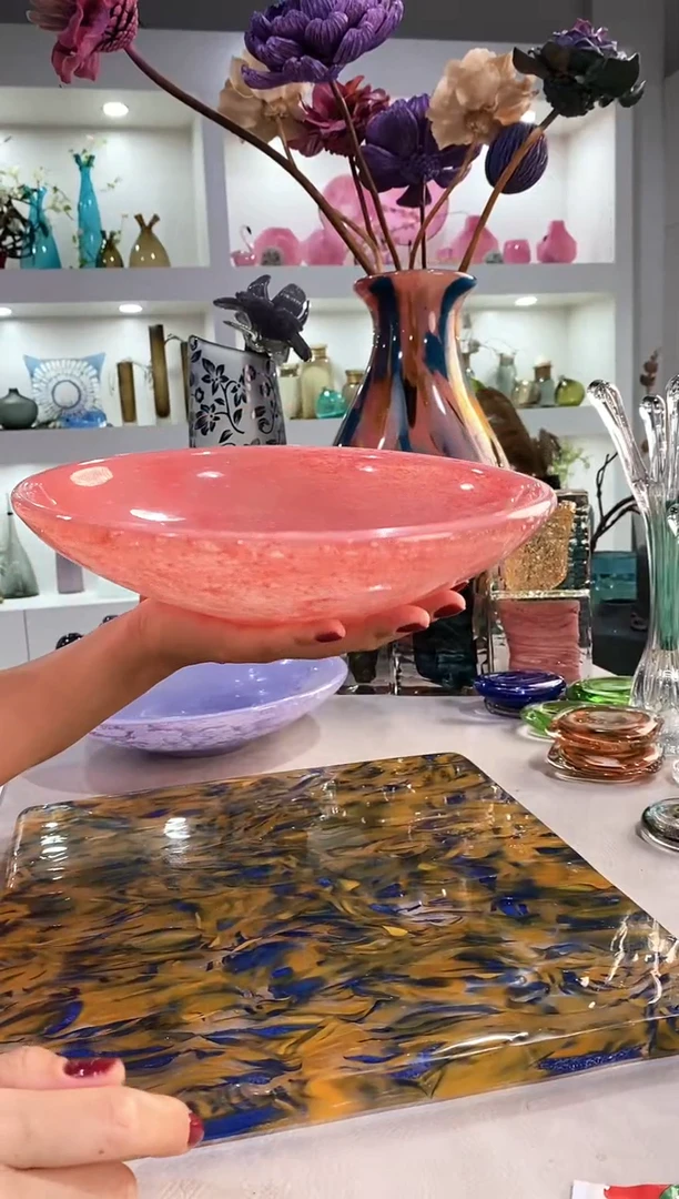 慕忆家手作琉璃花瓶大号