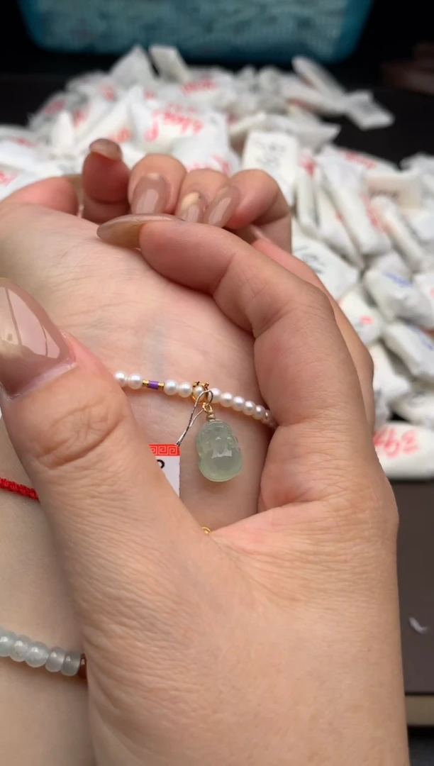 【闪购商品】翡翠挂件18K金镶嵌一