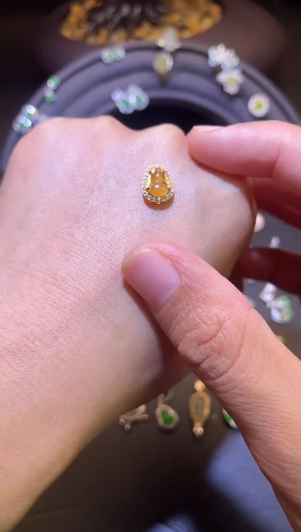 吊坠(不含链)银S925镶嵌翡翠1