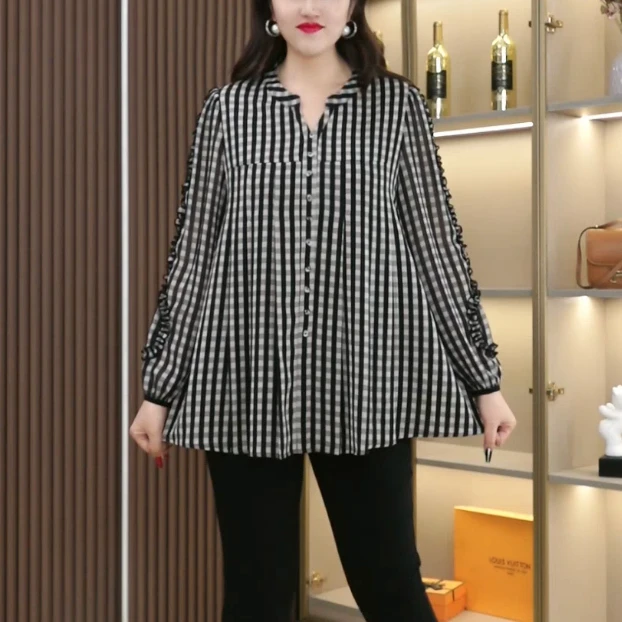 2025春季新款大码宽松显瘦显洋气休闲独特漂亮小衫ZB6040