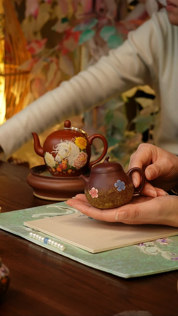 茶壶紫砂小*柑宜兴原矿手工紫砂壶