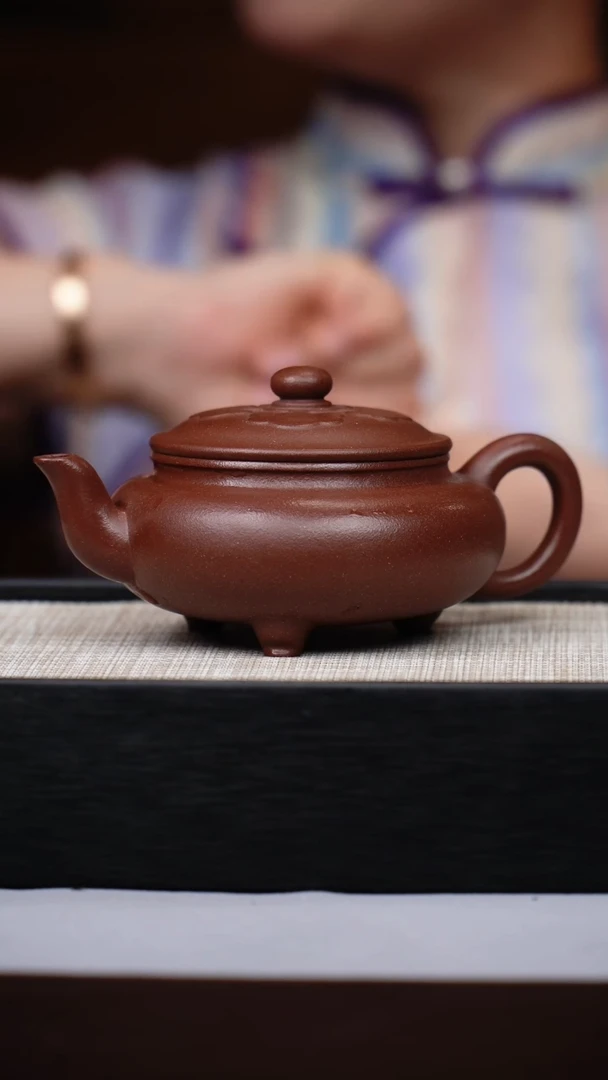 茶壶紫砂二号井底槽青三足大彬