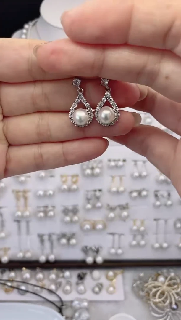 合金耳饰淡水珍珠03