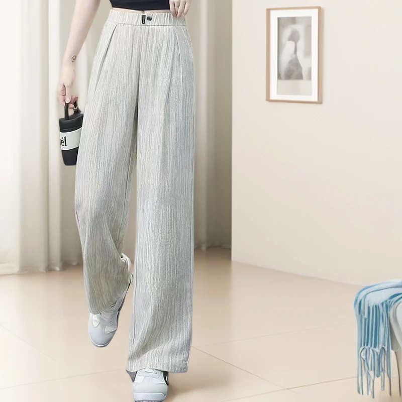 【小妹轻奢女装】春季设计款欧版时尚百搭遮肉春夏季休闲直筒裤2839