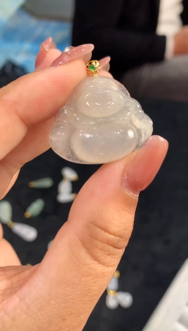 【闪购商品】翡翠吊坠(不含链)18K金镶嵌052 lad