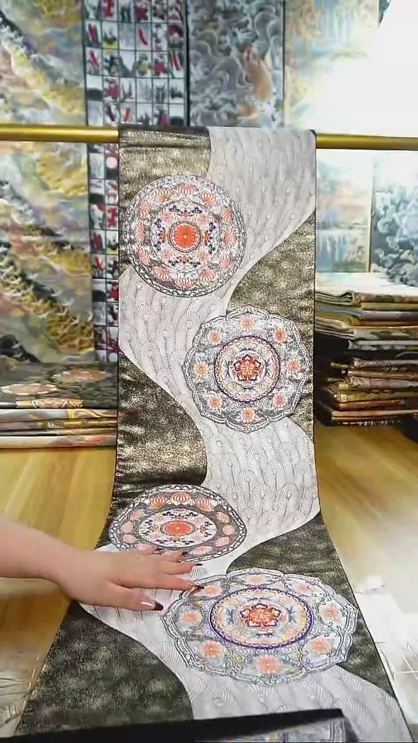 【闪购商品】织绣织锦90宝相花羽毛