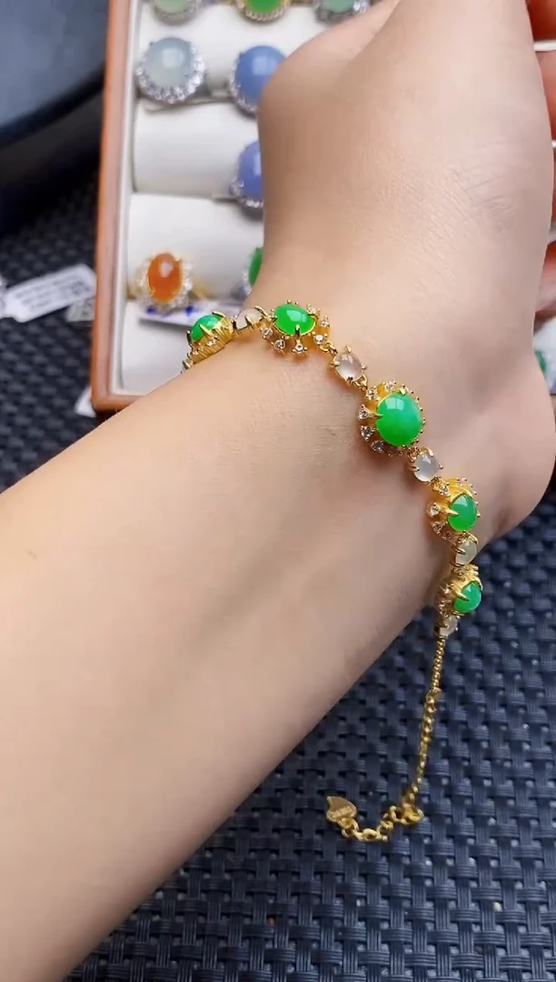 银S925镶嵌戒指翡翠2650