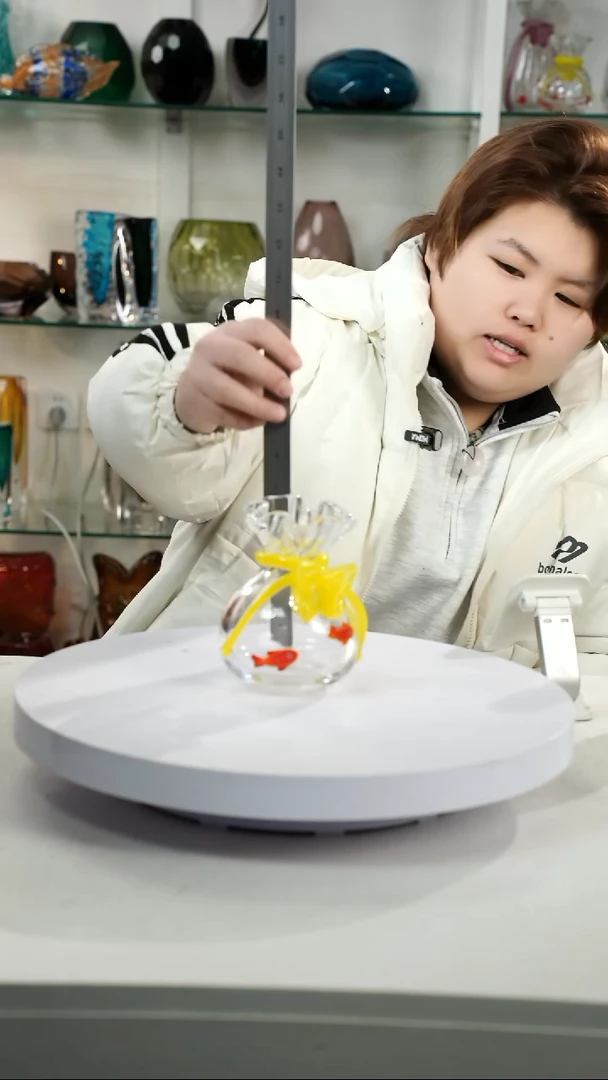 【闪购商品】琉璃【弘扬】高14轻奢琉璃花器微瑕福利