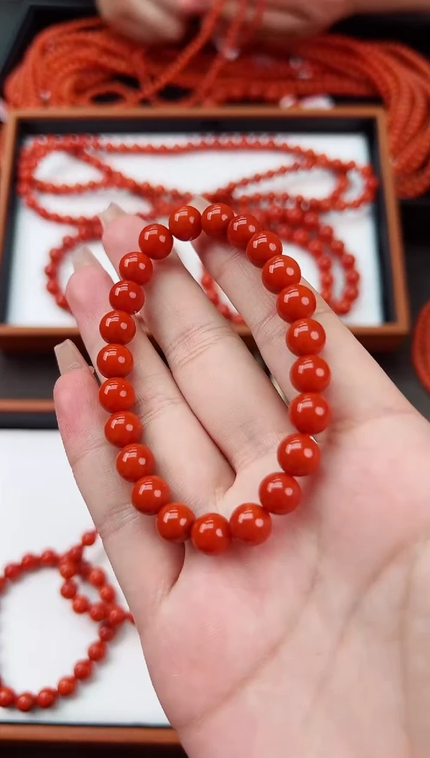 【闪购商品】南红玛瑙亮光手串卡8+未镶嵌保山阿东寨老南红
