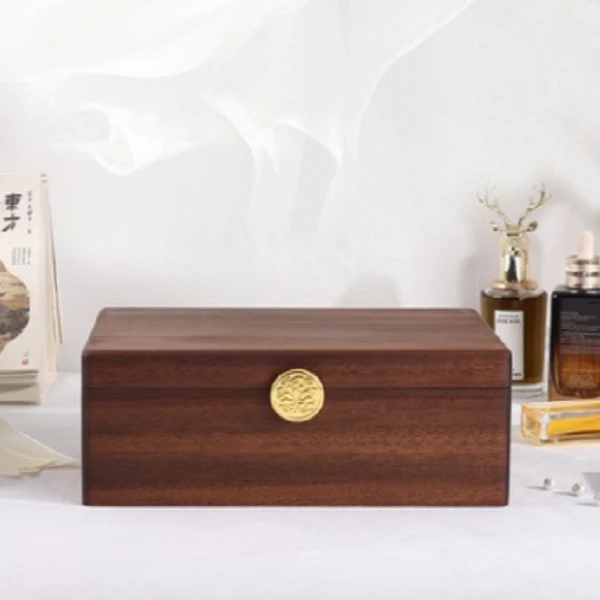 首饰盒/箱 【拍一发三】 实木首饰黄金项链戒指耳钉珠宝实木首饰盒