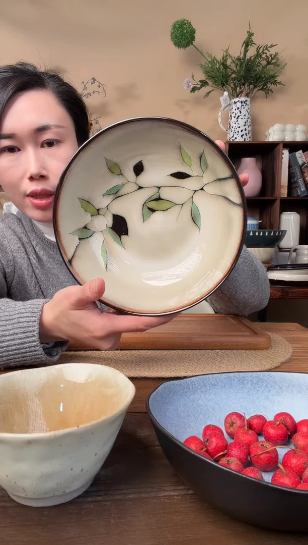 7.9英寸竹叶窑变汤面碗一只微瑕