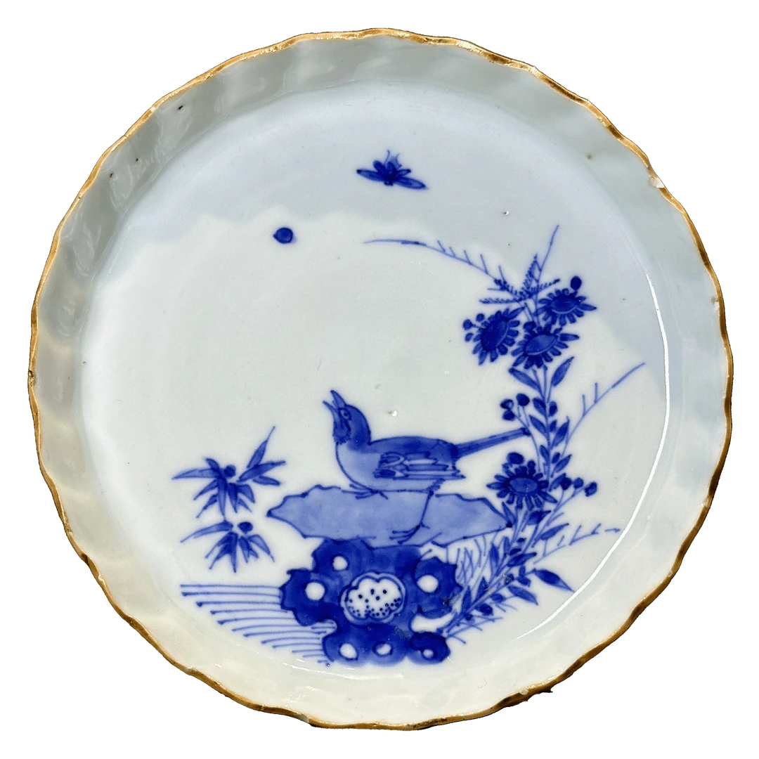 25020992y青花花鸟纹洗